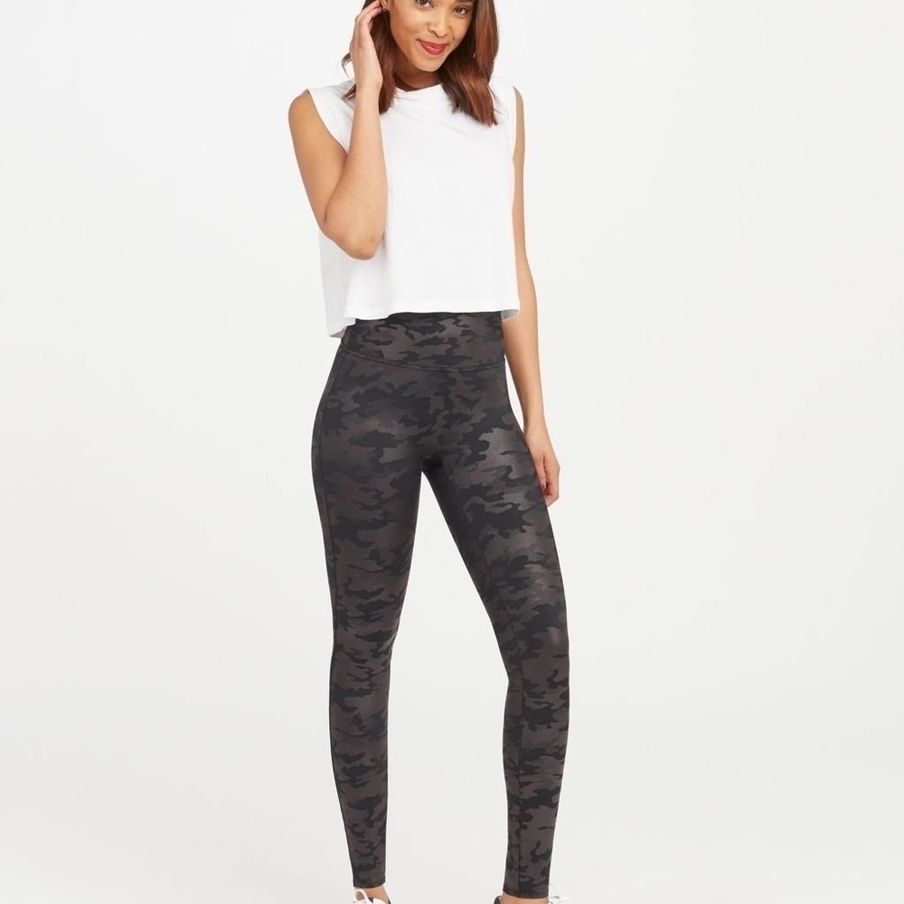 Spanx | Faux Leather Camo‎ Leggings